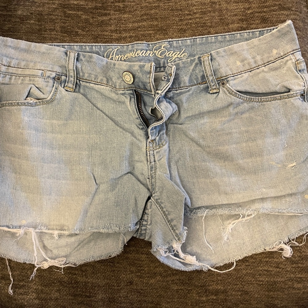 American Eagle Outfitters Women's Light Blue Denim Shorts #31